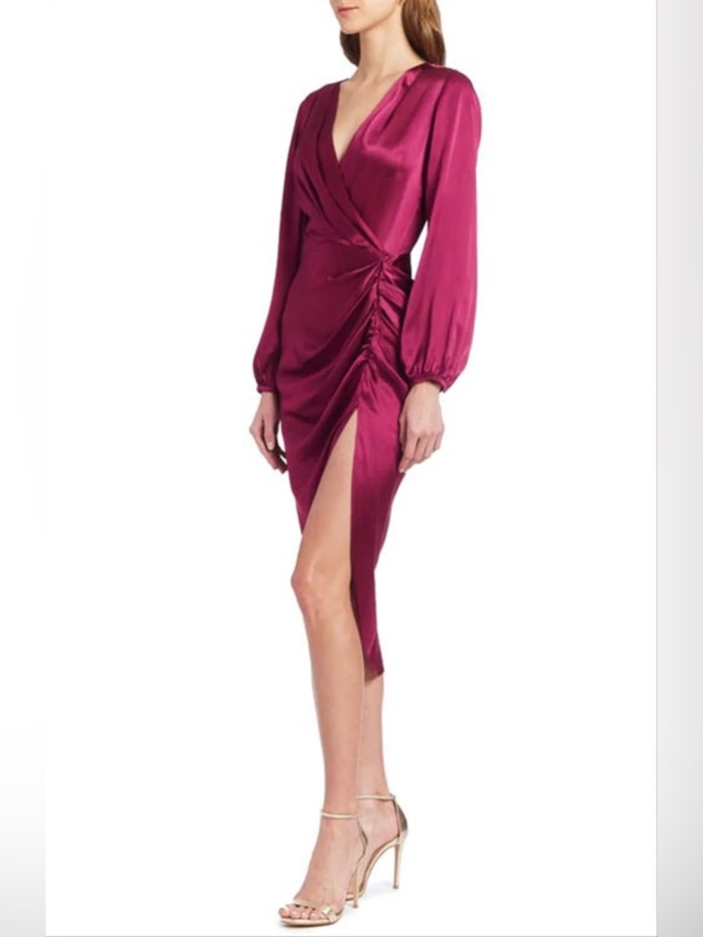 Amanda Uprichard Roma long sleeve silk dress • Medium